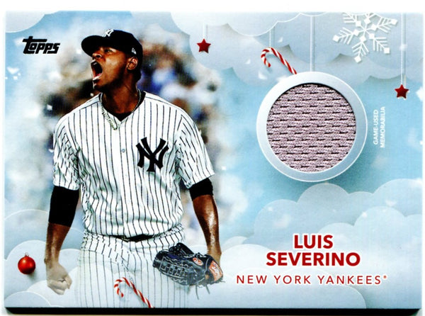 Luis Severino Topps Holiday Mega Box Jersey Card 2020