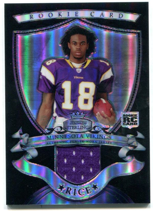 2007 Sidney Rice Bowman Sterling Rookie Jersey Card 06/25 BSRR-SR