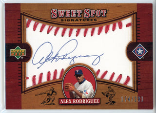 Alex Rodriguez Autographed 2002 Upper Deck Sweet Spot Signatures Card #AR