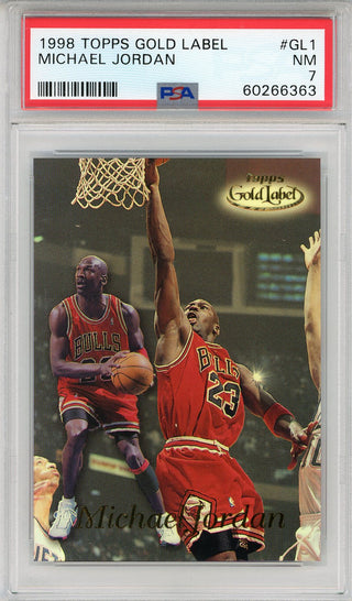 Michael Jordan 1998 Topps Gold Label Card #GL1 (PSA NM 7)