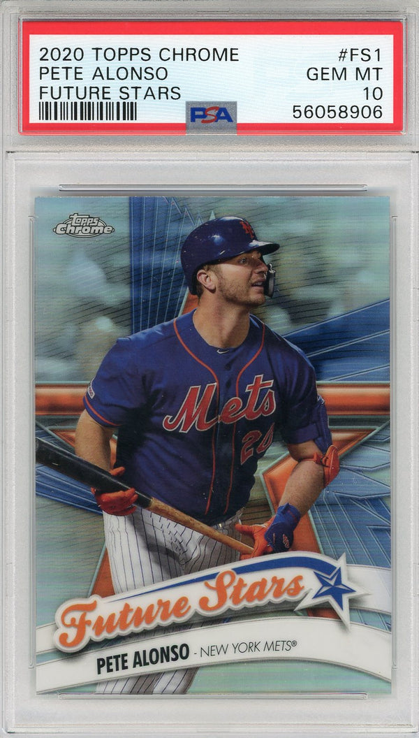 Pete Alonso 2020 Topps Chrome Future Stars Card #FS1 (PSA)