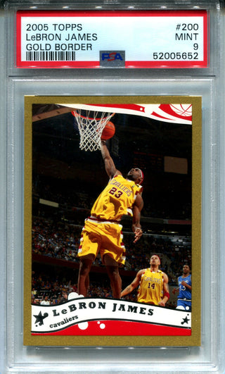 LeBron James 2005 Topps Gold Border Card (PSA)