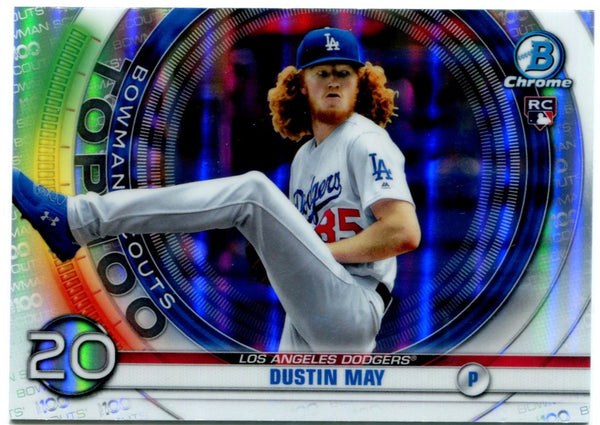 Dustin May Bowman Chrome 2020 Top Prospects Rookie Card