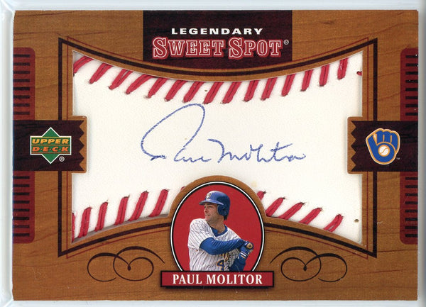 Paul Molitor Autographed 2002 Upper Deck Sweet Spot Signatures Card #L-PM