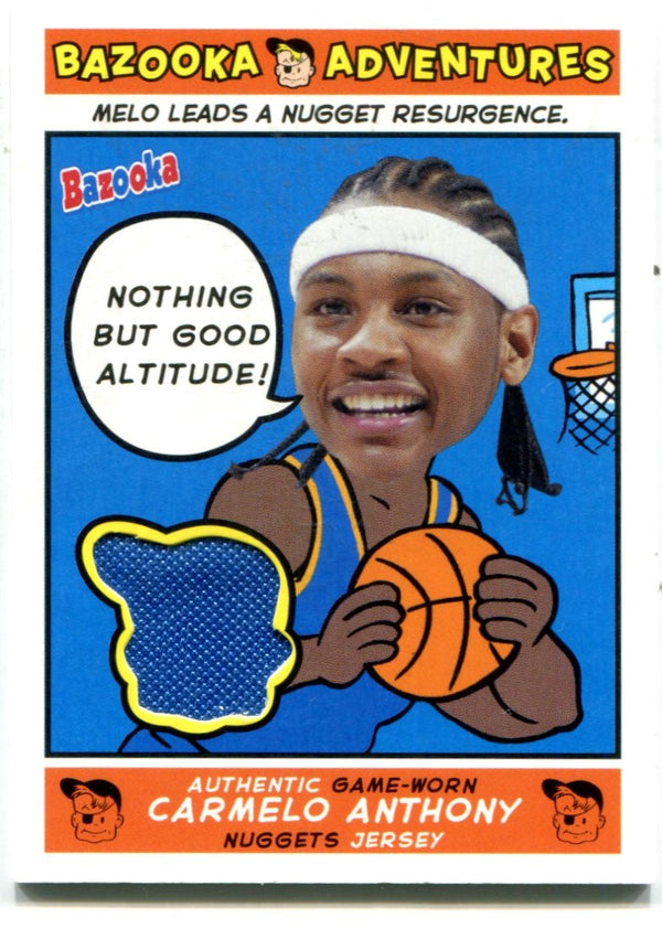 Carmelo Anthony 2005 Topps Bazooka Adventures #ADVCA Jersey Card