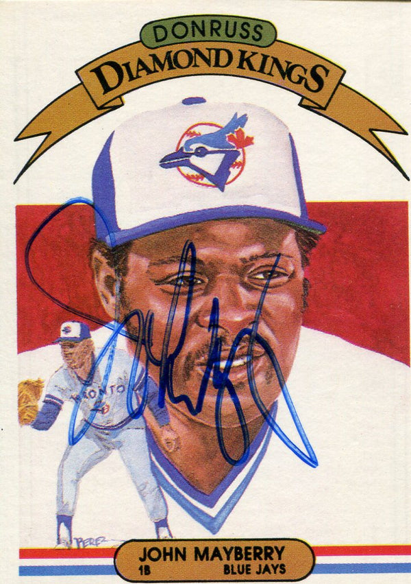 John Mayberry Autographed 1982 Donruss Diamond Kings Card #25