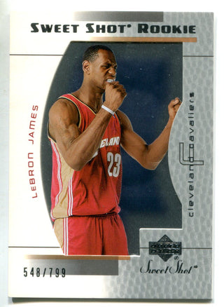 LeBron James 2003-04 Upper Deck #91 Sweet Shot Rookie /799