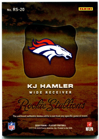 KJ Hamler Panini Playoff Rookie Stallions Jersey Card 2020