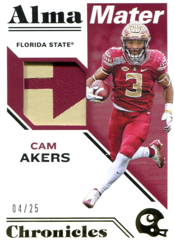 Cam Akers 2020 Panini Chronicles Draft Picks Alma Mater Rookie Jersey Card