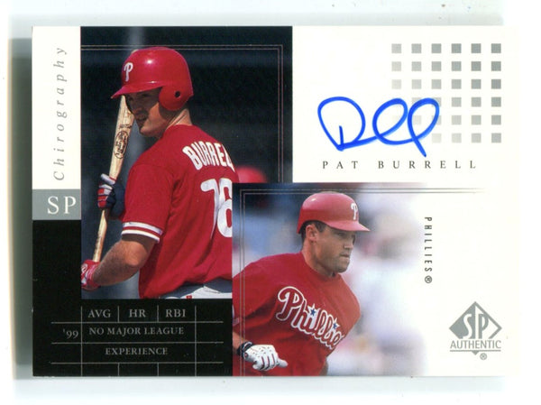 Pat Burrell Upper Deck SP #PB Autographed Card