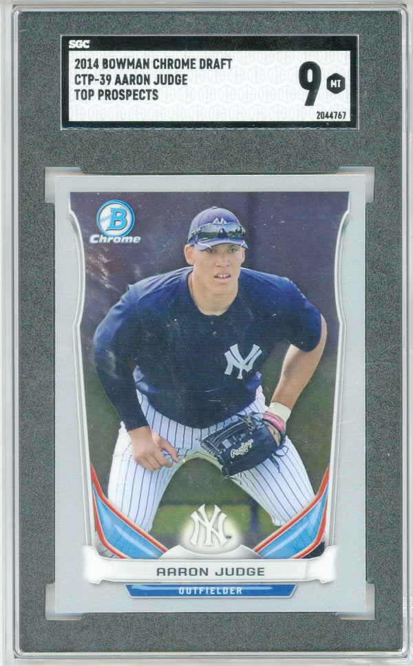 Aaron Judge 2014 Bowman Chrome Draft Top Prospects Rookie Card #CTP-39 (SGC Mint 9)