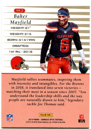 Baker Mayfield Donruss Optic 2918 #99-2