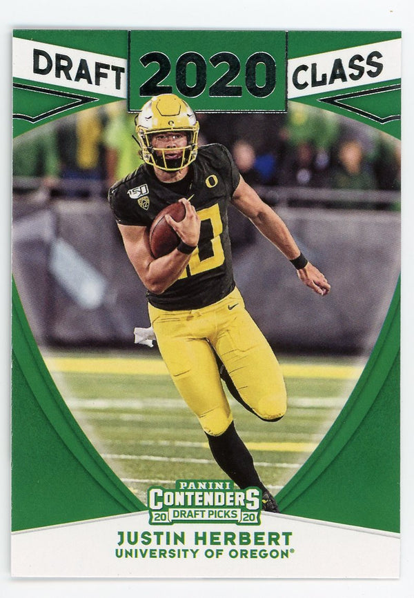 Justin Herbert 2020 Panini Contenders Draft Picks Draft Class #4 Card