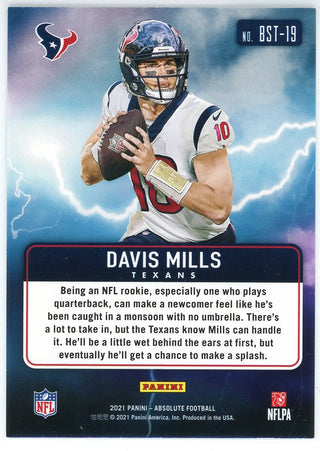 Davis Mills 2021 Panini Absolute By Storm Rookie Card #BST-19