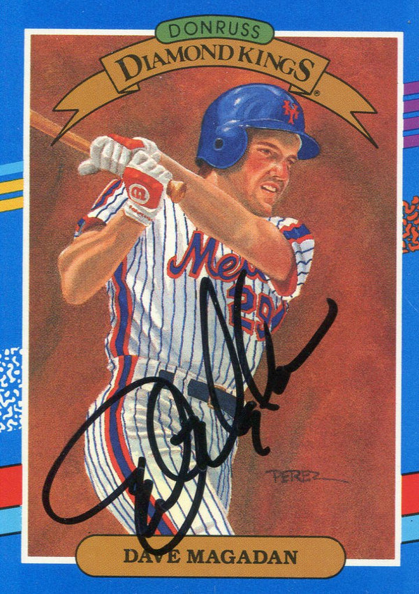 Dave Magadan Autographed 1990 Donruss Diamond Kings Card #17