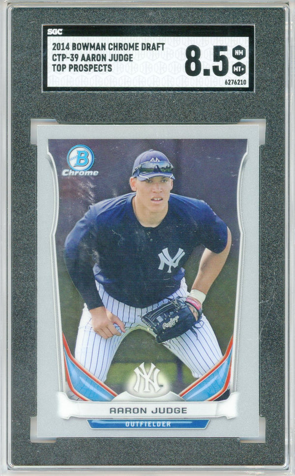 Aaron Judge 2014 Bowman Chrome Draft Top Prospects Rookie Card #CTP-39 (SGC NM-MT 8.5)