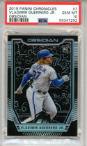 Vladimir Guerrero Jr. 2019 Panini Chronicles Obsidian Rookie Card #7 (PSA Gem Mt 10)