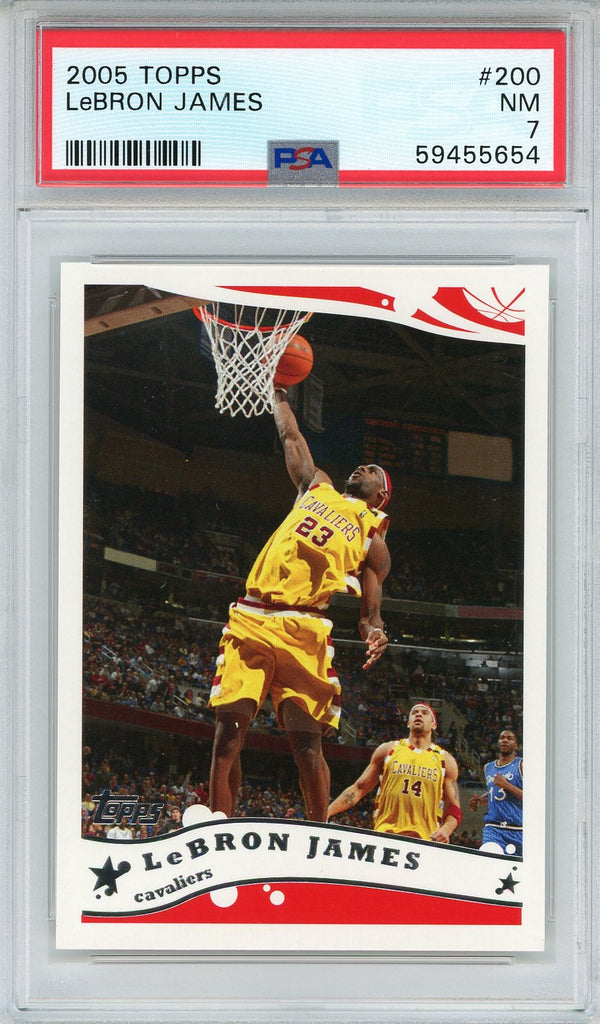 LeBron James 2005 Topps Card #200 (PSA NM 7)