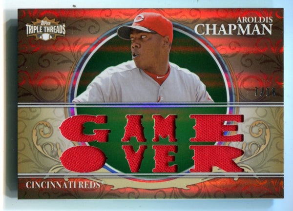 Aroldis Chapman 2013 Topps Triple Threads Game Over #TTRAC3 Jersey Card /18