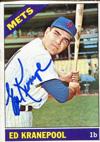 Ed Kranepool Autographed 1966 Topps Card #212