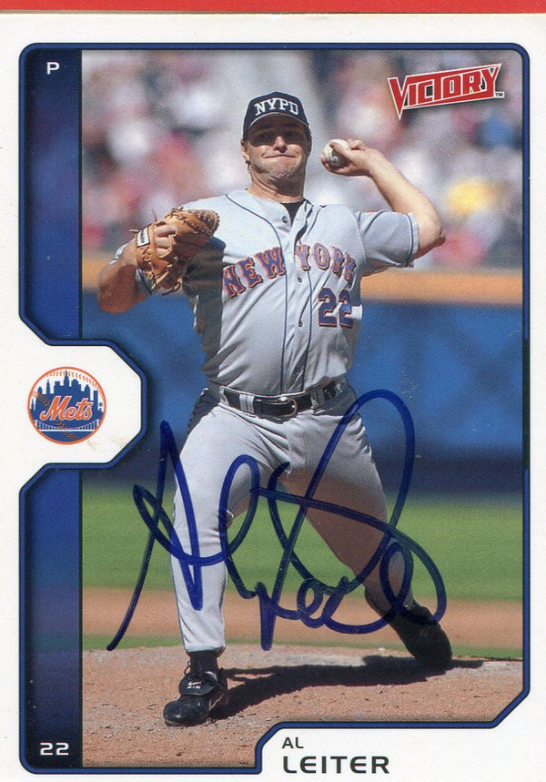 Al Leiter Autographed 2002 Upper Deck Victory Card #408