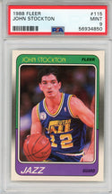 John Stockton 1988 Fleer Rookie Card #115 (PSA)