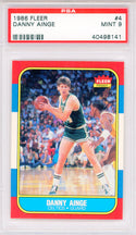 Danny Ainge 1986 Fleer Card #4 (PSA Mint 9)