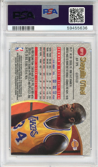 Shaquille O'Neal 1997 Bowman's Best Preview Card #BBP10 (PSA NM 7)