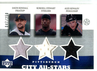 Kordell Stewart, Jason Kendall, & Alex Kovalev 2003 Upper Deck Triple Relic Card #47/250