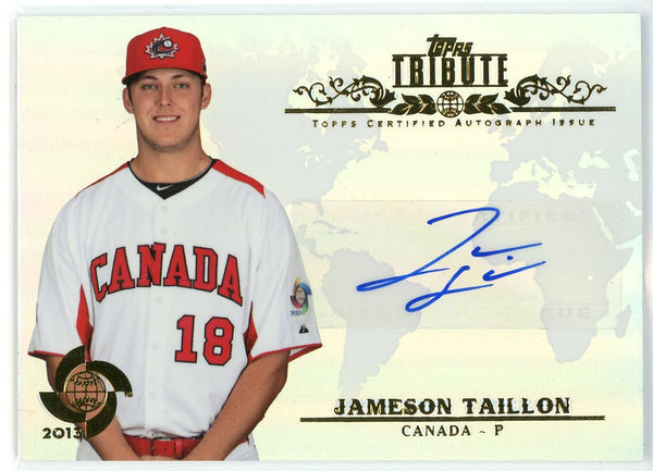 Jameson Taillon Autographed 2013 Topps Tribute WBC Card #WTA-JT3