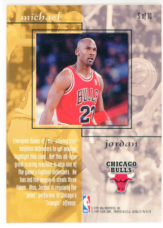 Michael Jordan 1996-97 Fleer Ultra Give & Take Card #5