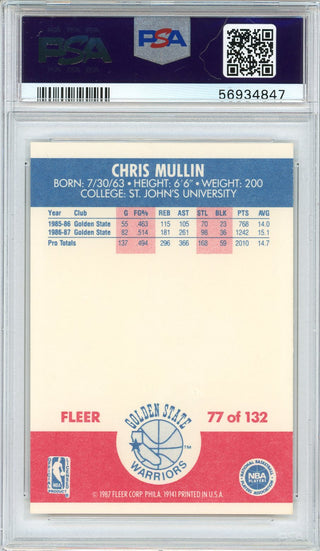 Chris Mullen 1987 Fleer Rookie Card #77 (PSA)