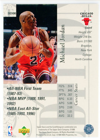 Michael Jordan 1995 Upper Deck Special Edition Card #SE100