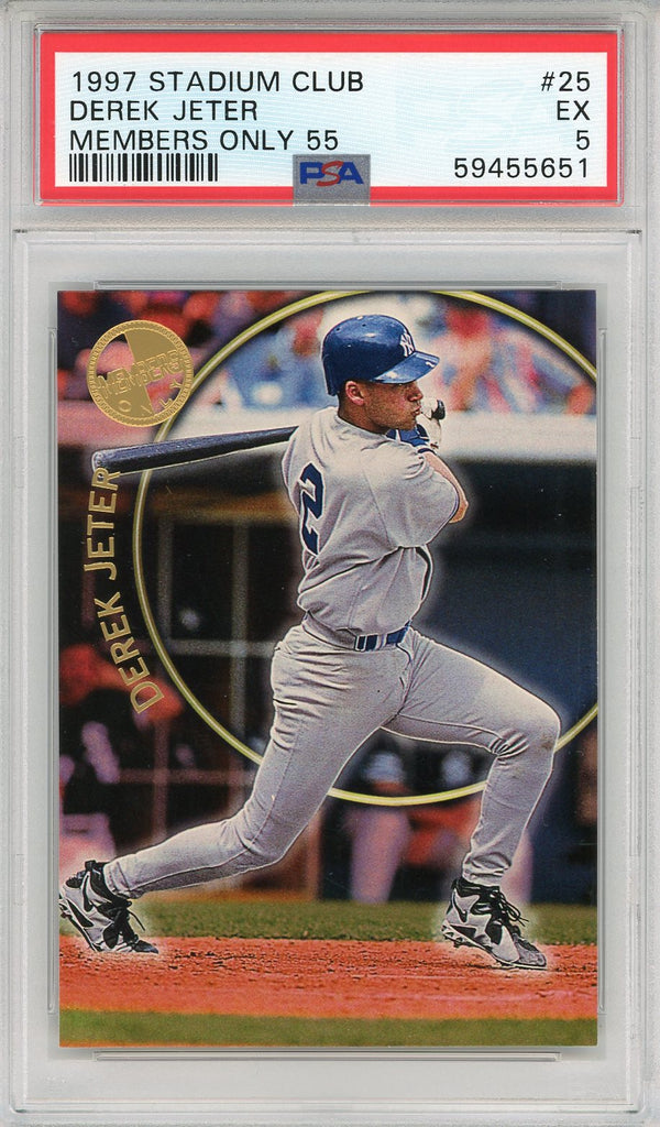 Derek Jeter 1997 Stadium Club Members Only 55 Card #25 (PSA EX 5)