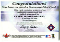 Ivan Rodriguez 2001 Fleer Futures Bats to The Future Bat Card