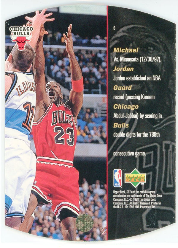 Michael Jordan 1998 Upper Deck X Card #6