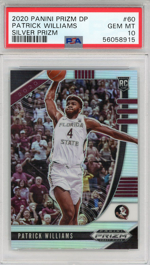 Patrick Williams 2020 Panini Prizm Draft Pick Silver Prizm Rookie Card #60 (PSA)