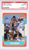 Karl Malone 1986 Fleer Card #68 (PSA Mint 9)