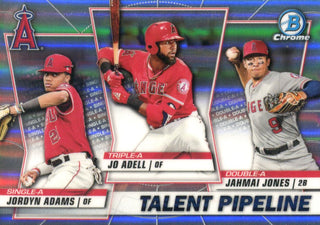 Jordyn Adams Jo Adell Jahmai Jones 2020 Bowman Chrome Card