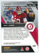 Mac Jones 2021 Panini Prizm Draft Picks Rookie Card #104