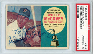 Willie McCovey Autographed 1960 Topps Card #316 (PSA)