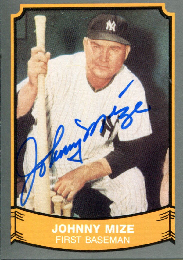 Johnny Mize Autographed 1989 Pacific Card