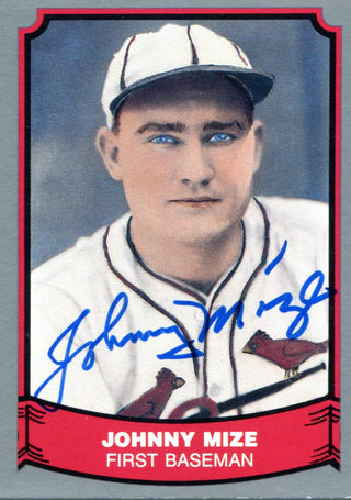 Johnny Mize Autographed 1988 Pacific Card