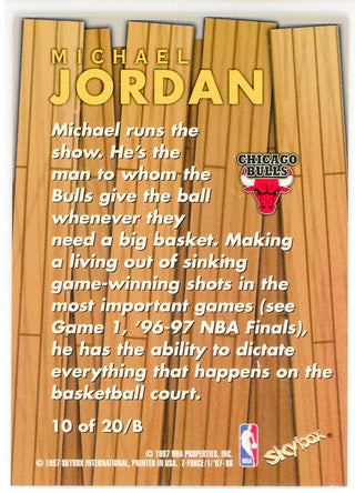 Michael Jordan 1997 Skybox Z Force Boss Card #10