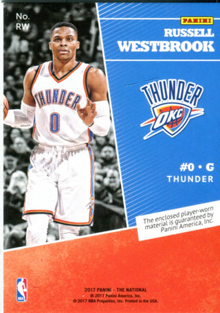 Russell Westbrook 2017 Panini Game Worn Jersey Card