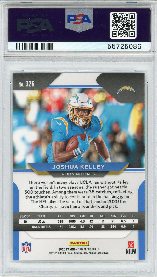 Joshua Kelley 2020 Panini Prizm Rookie Card #326 (PSA)