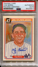 Yogi Berra Donruss Hall of Fame Autographed Baseball Card (PSA)