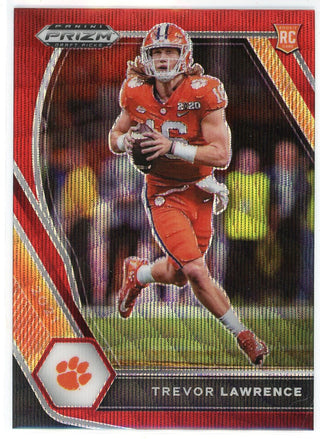 Trevor Lawrence 2021 Panini Prizm Draft Picks Orange Prizm Rookie Card #106