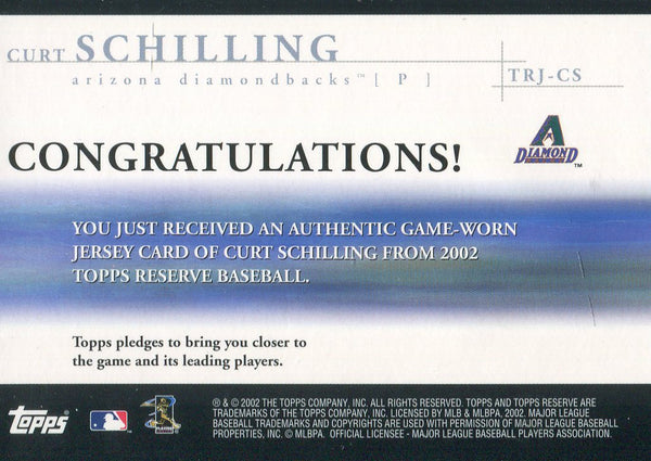 Curt Schilling 2002 Topps Jersey Card