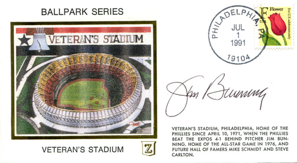 Jim Bunning Autographed July 1 1991 First Day Cover